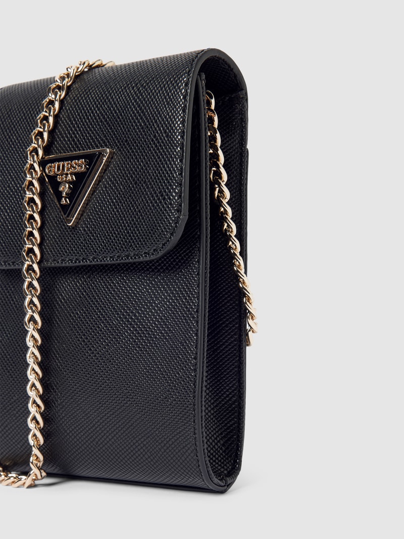 Crossbody Bag mit Label-Detail in schwarz