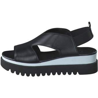 Gabor Plateau Sandale in schwarz
