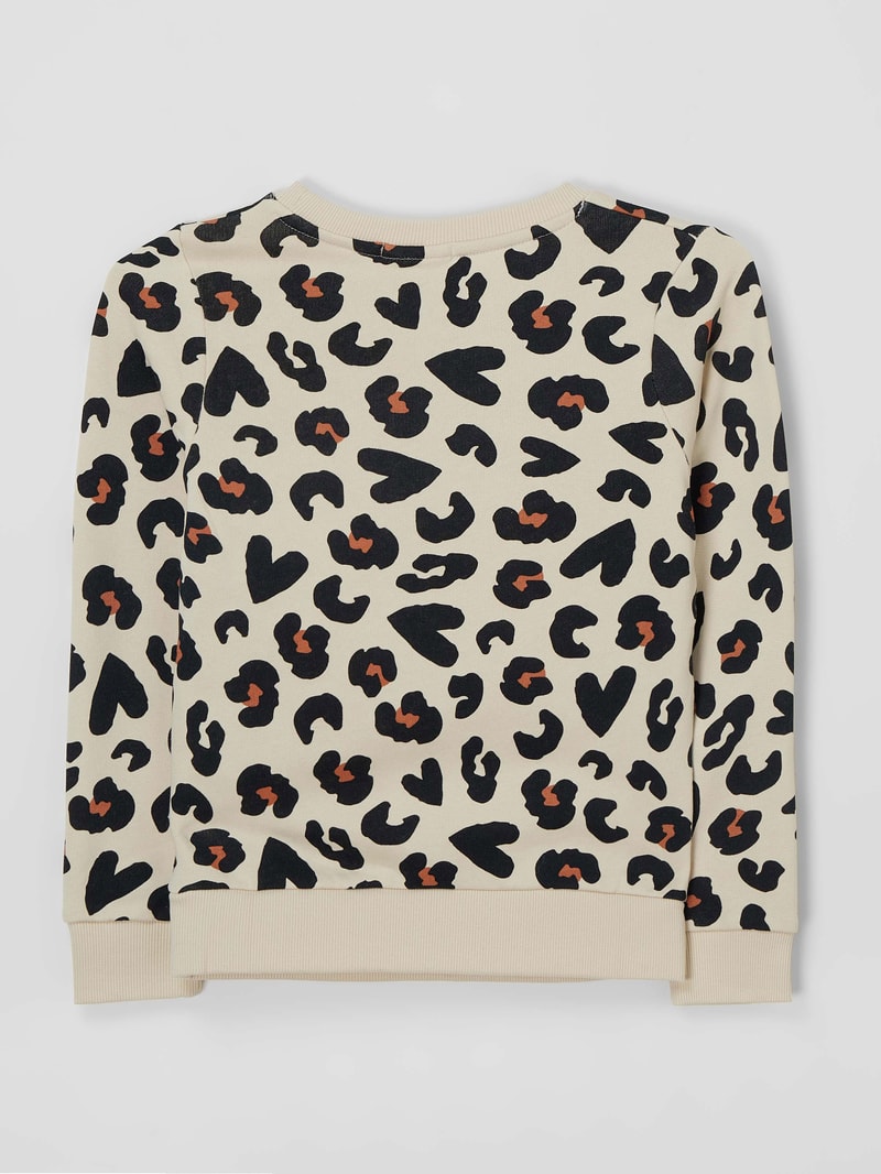 Sweatshirt mit Animal-Print in ecru