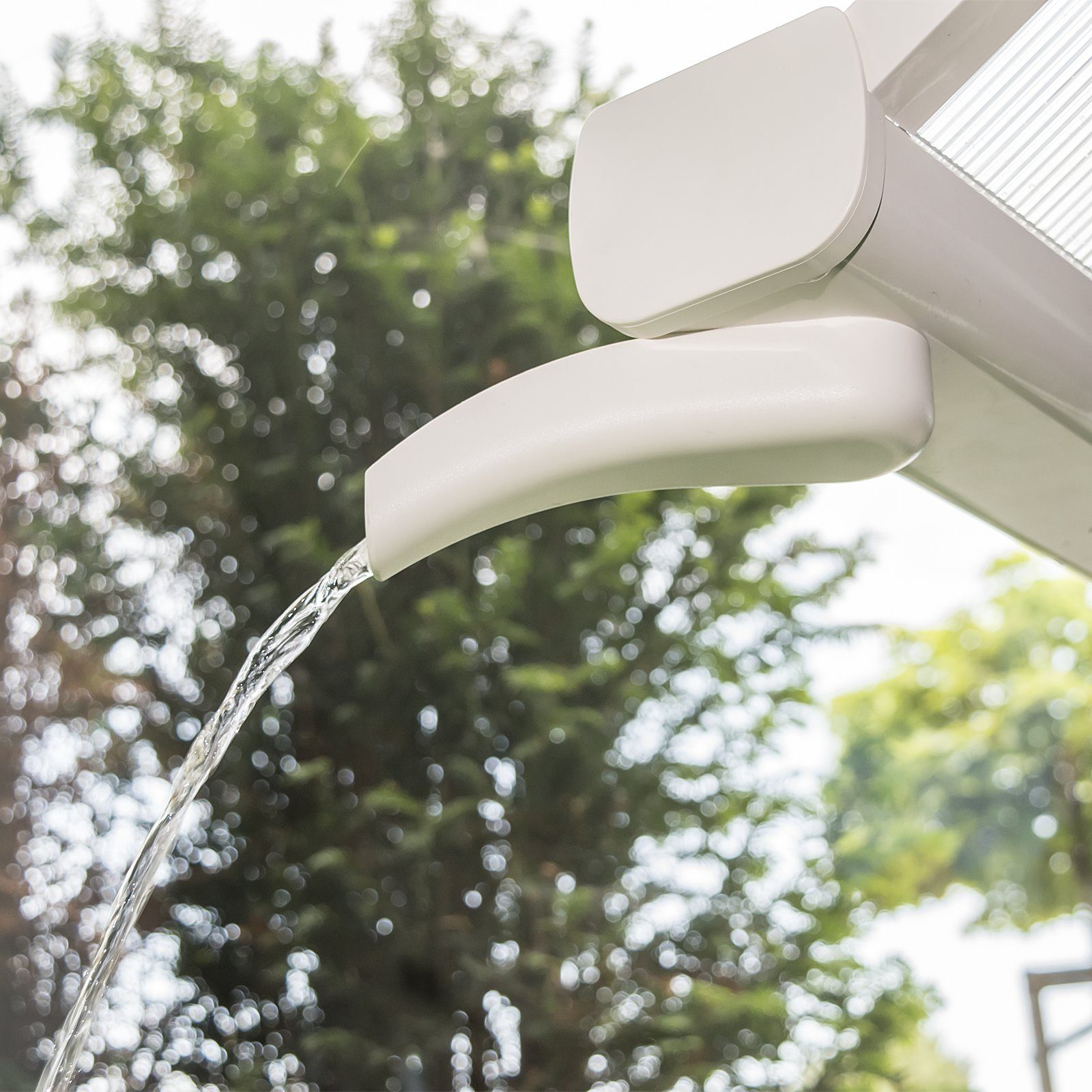 Schulte Vordach Trendline Rundbogenvordach mit integriertem Wasserablauf, mit Alu-Regenrinne