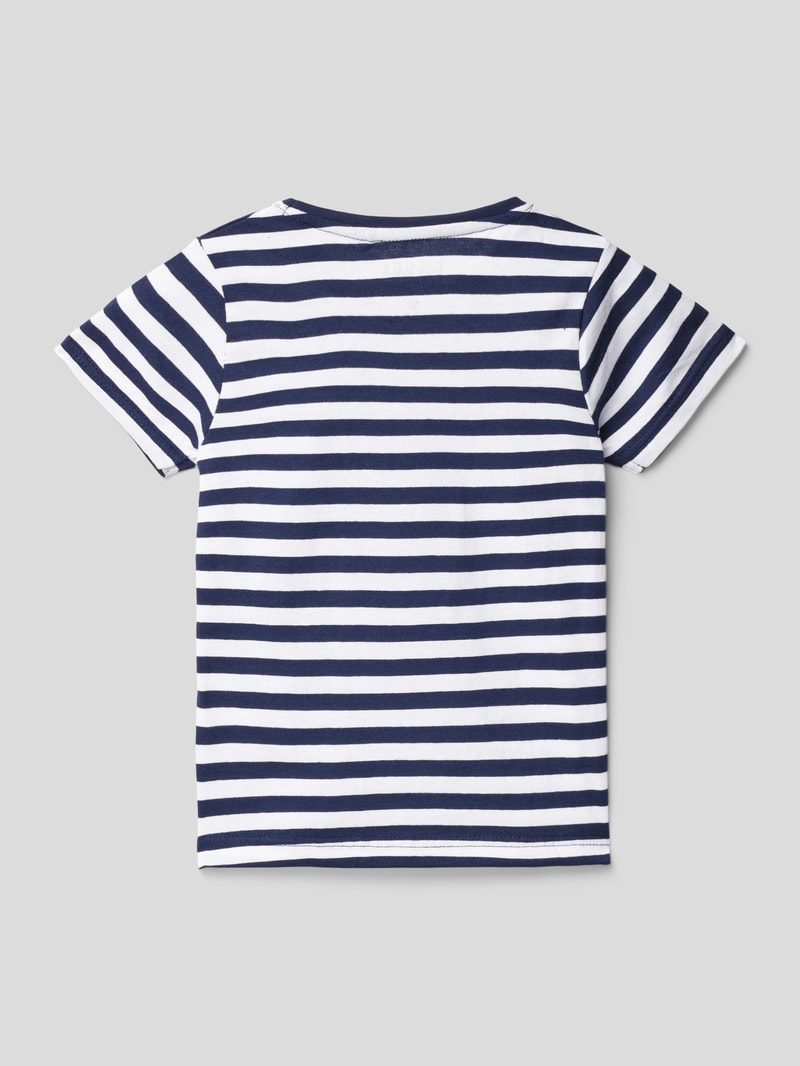 T-Shirt mit Streifenmuster in blau