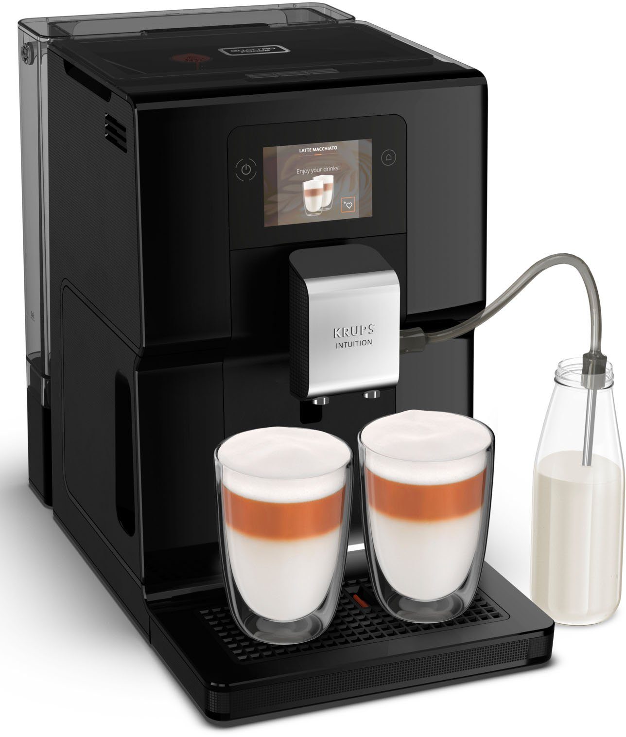 Krups Kaffeevollautomat EA8738 Intuition Preference, inkl. Milchbehälter, intuitives Lichtsystem, 11 Getränke, OTC-System