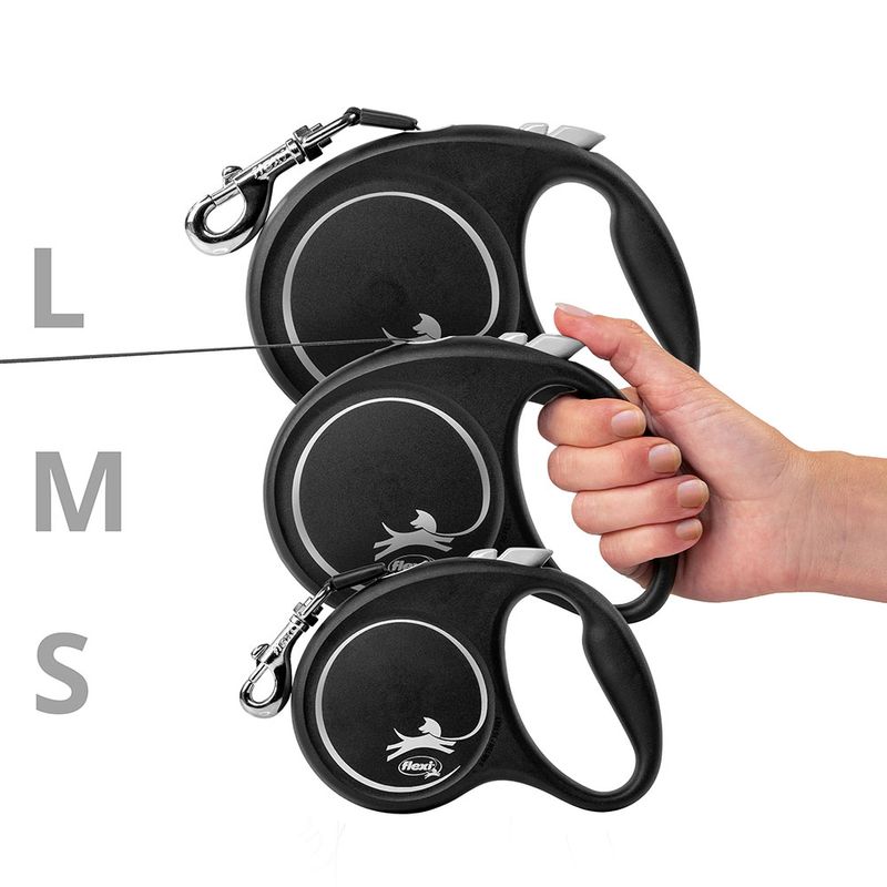 flexi Black Design Gurt-Leine schwarz - 5 m