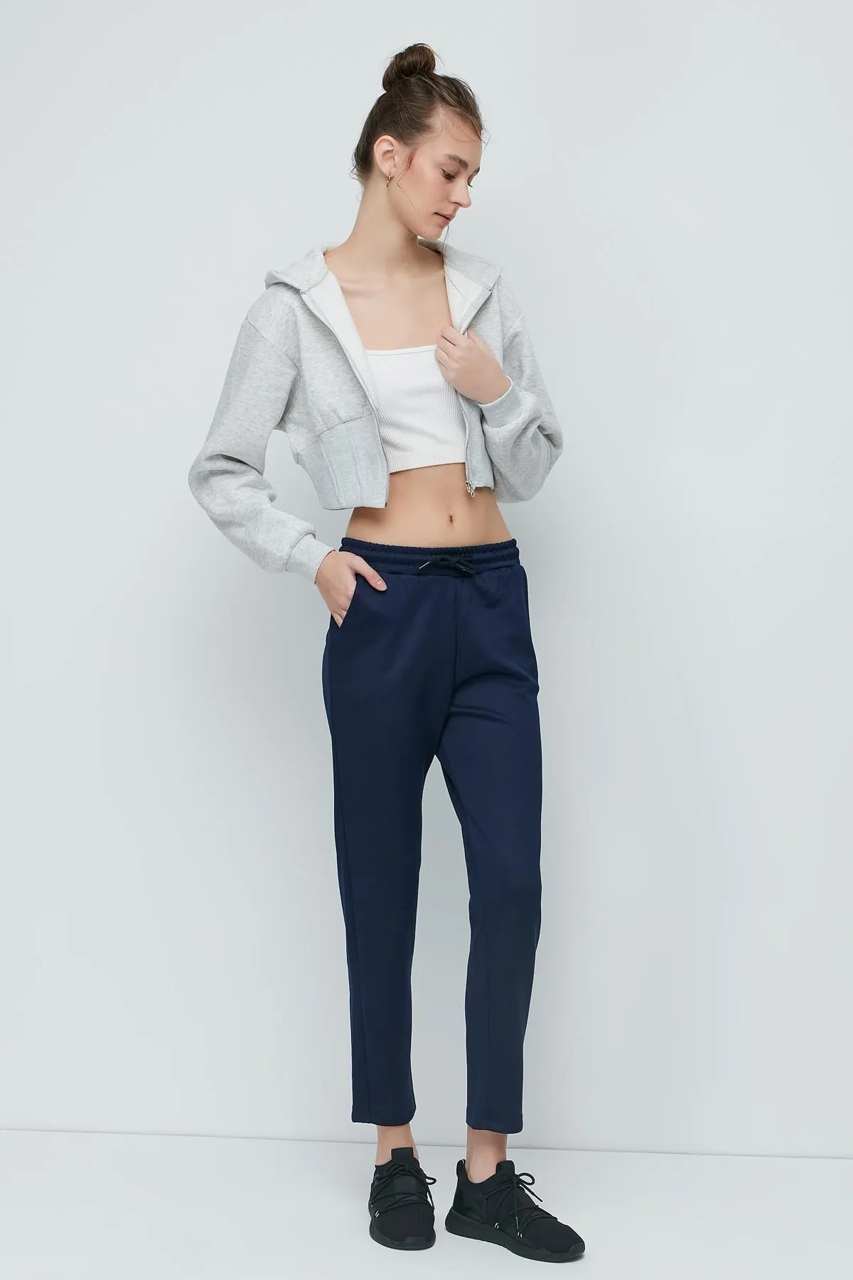 C&City  Jogginghose mit geradem Bein 801 Sax