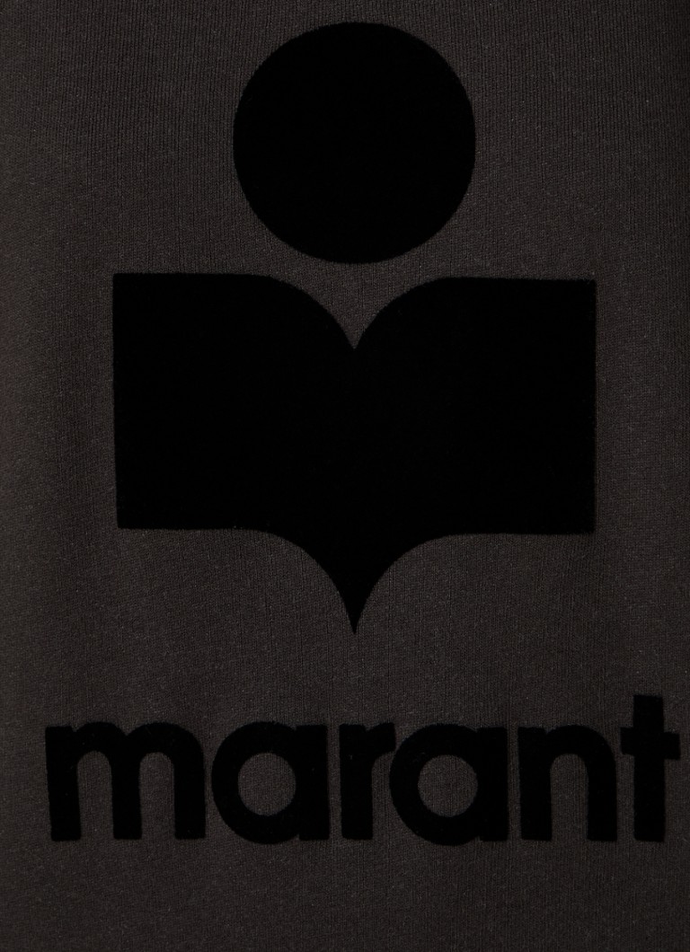 Tricou Moby de la Isabel Marant cu logo imprimat și decolteu înalt.
