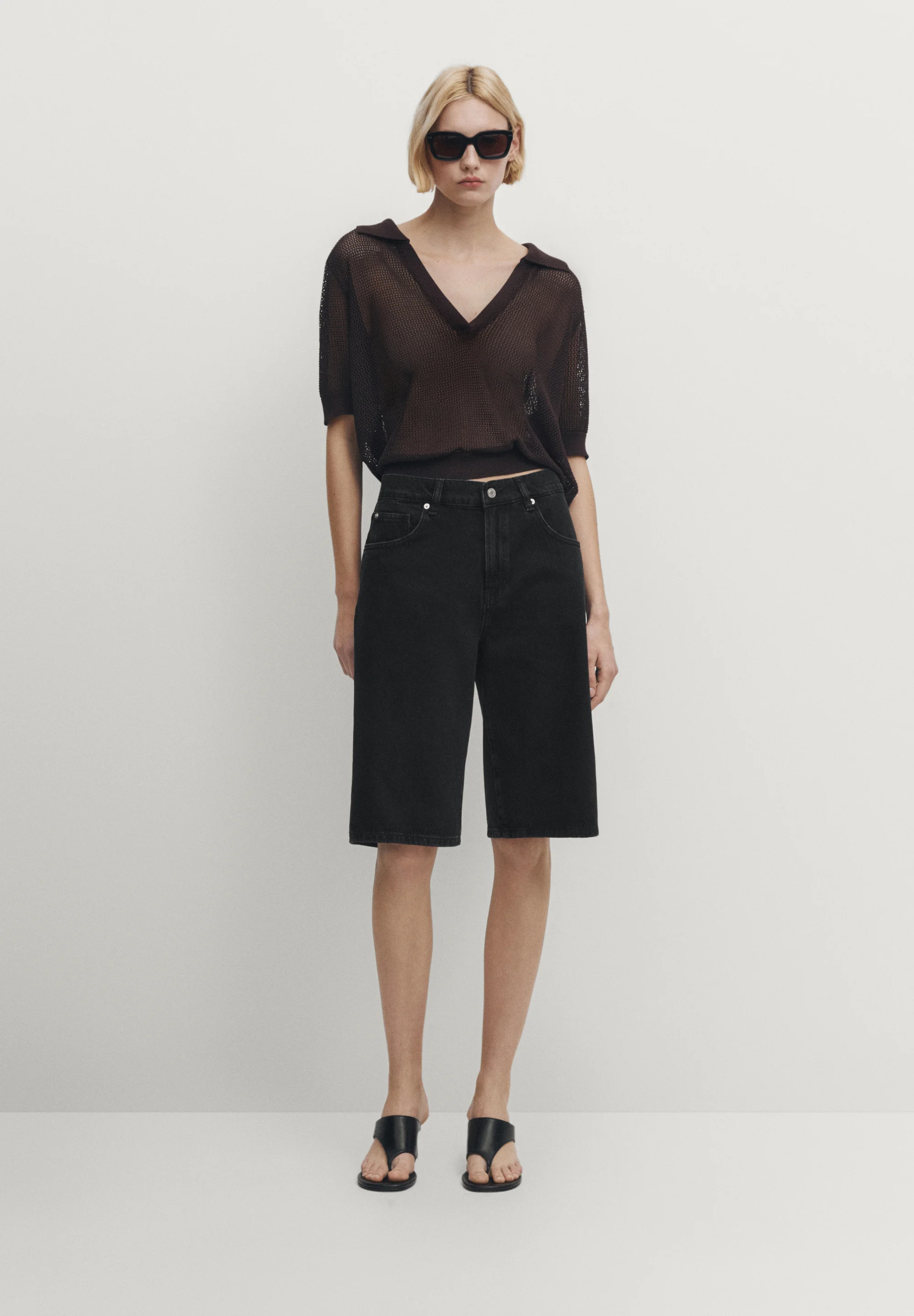 Pantalones cortos vaqueros Massimo Dutti