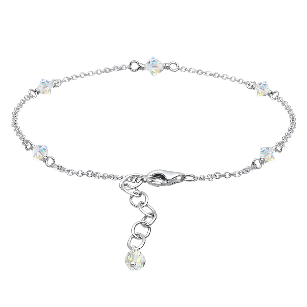 Elli Elli Bracelet de Cheville Femmes Bracelet de Cheville Classique avec Cristaux en  Bijoux