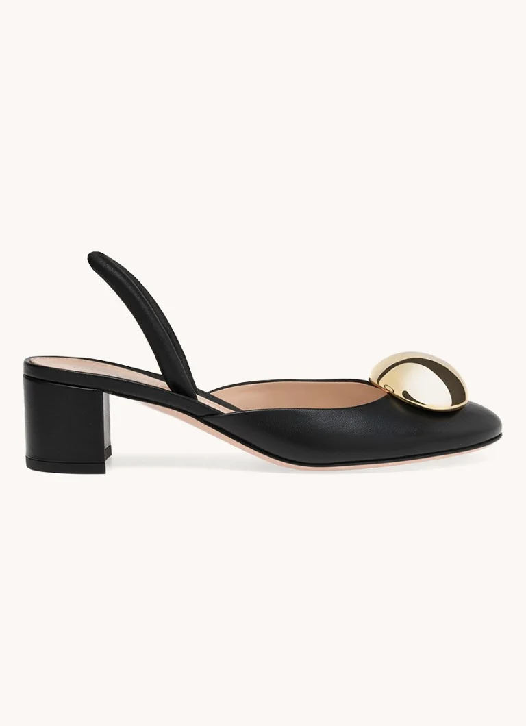 Gianvito Rossi Sphera 45 lambskin slingback