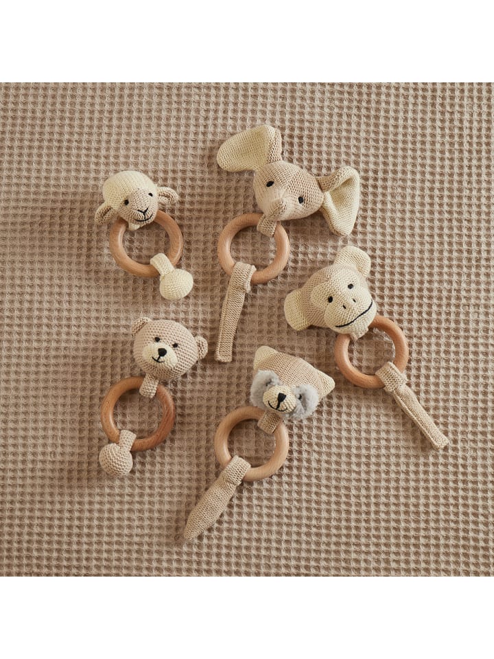 Bieco Spielwaren Greifling Holz Natur und Baumwolle mit Rassel Affe - ab Geburt in Braun günstig kaufen onesize