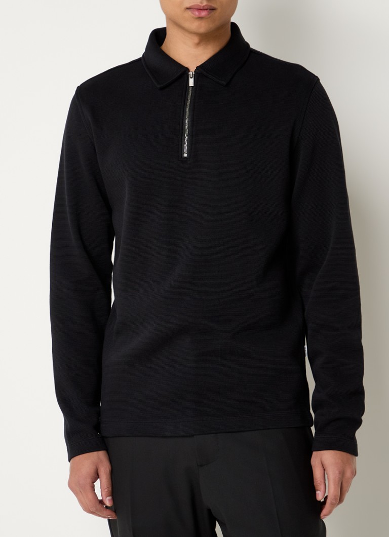 Selected Homme  Marc grofgebreide trui met halve rits
