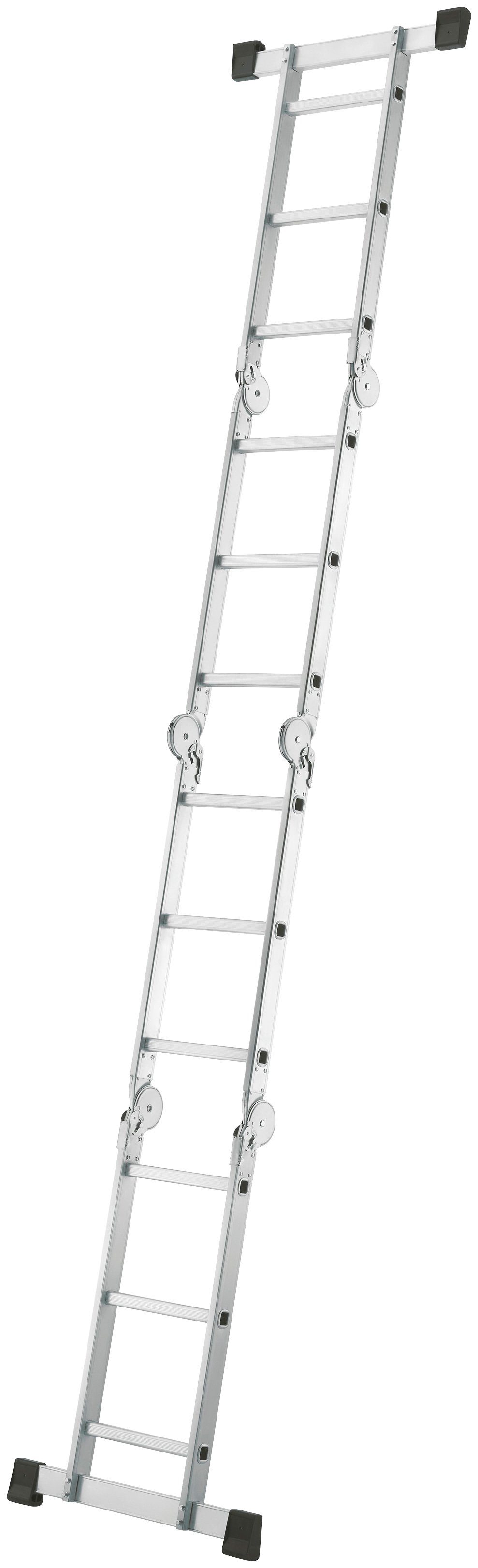 Hailo Gelenkleiter M60, Aluminium-Universalleiter 4x3 Sprossen