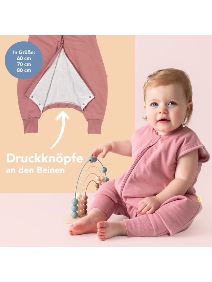Schlummersack Ganzjahres Schlafsack mit Füßen, 2.5 TOG in Rosa günstig kaufen