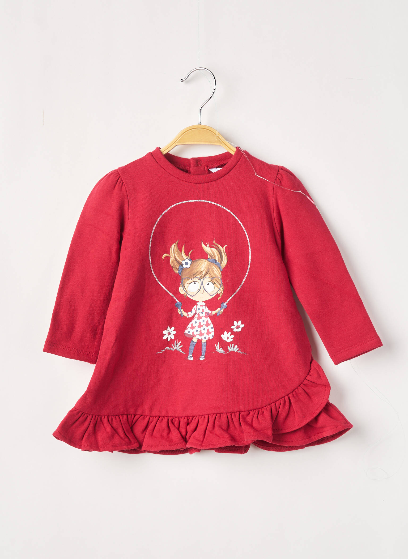 Mayoral Robes Mi Longues Fille couleur rouge