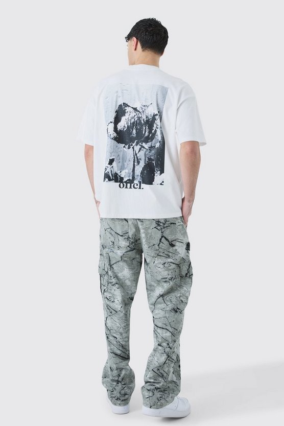 Oversized Heavyweight Rose Graphic T-shirt