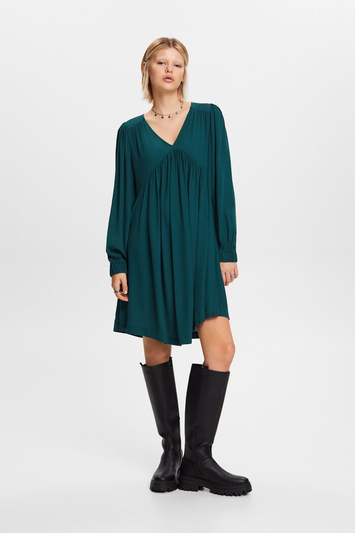 Chiffon-Minikleid in Crinkle-Optik