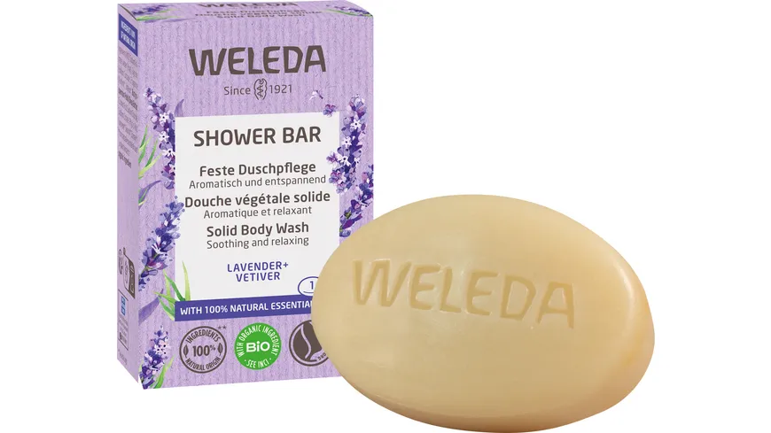 WELEDA Feste Duschpflege Lavender + Vetiver 75 g