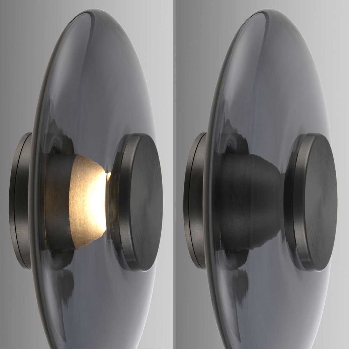 Paul Neuhaus LED Wandlampe Pure Vitrum Rauchglas