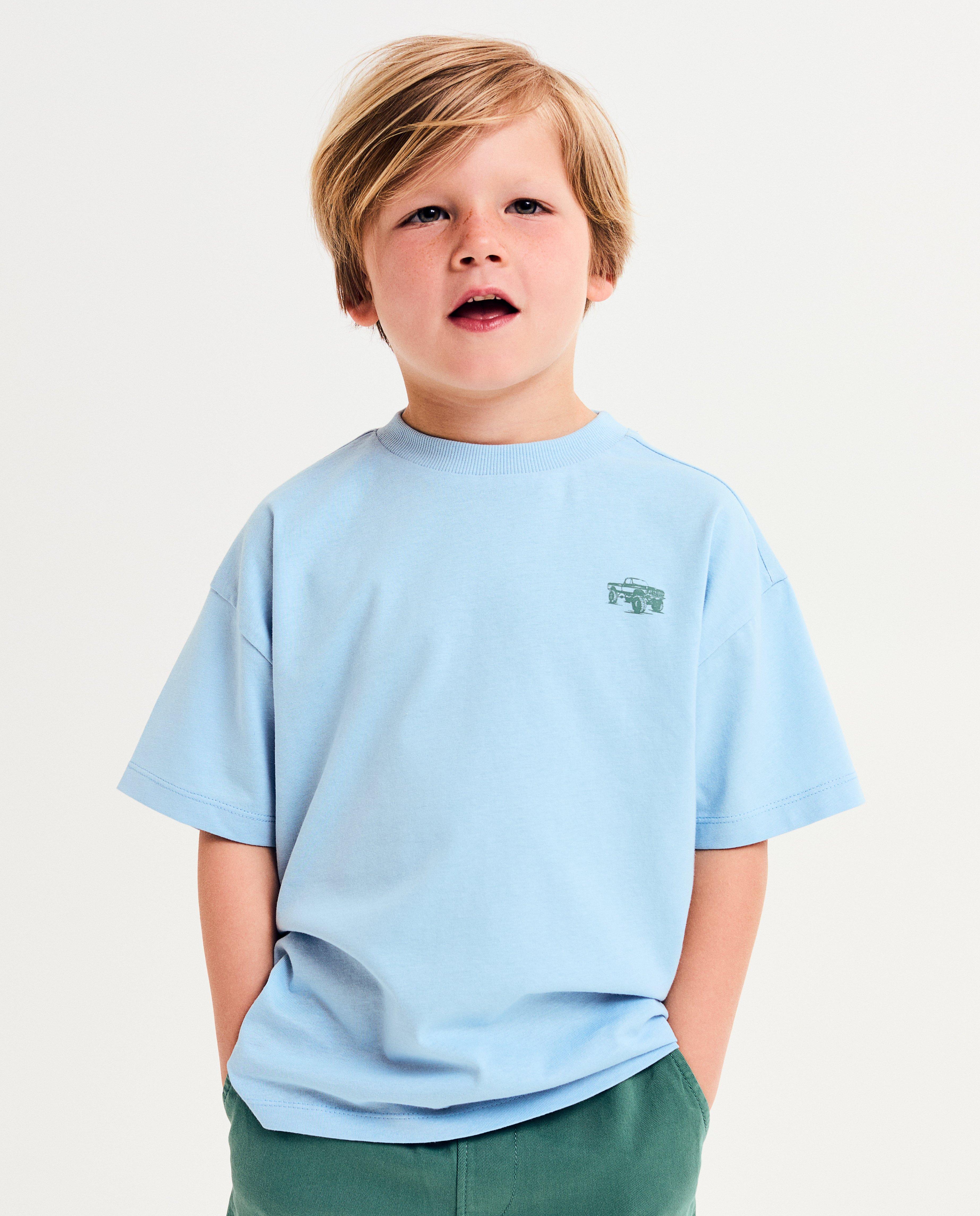 Tricou Besties cu imprimeu albastru pe spate
