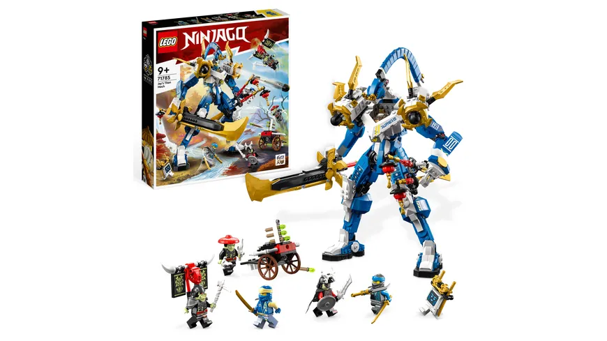 LEGO NINJAGO 71785 Jays Titan-Mech, Ninja Spielzeug für Jungen & Mädchen