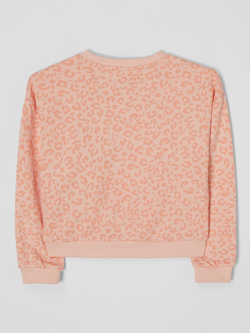 Sweatshirt mit Zebramuster in apricot