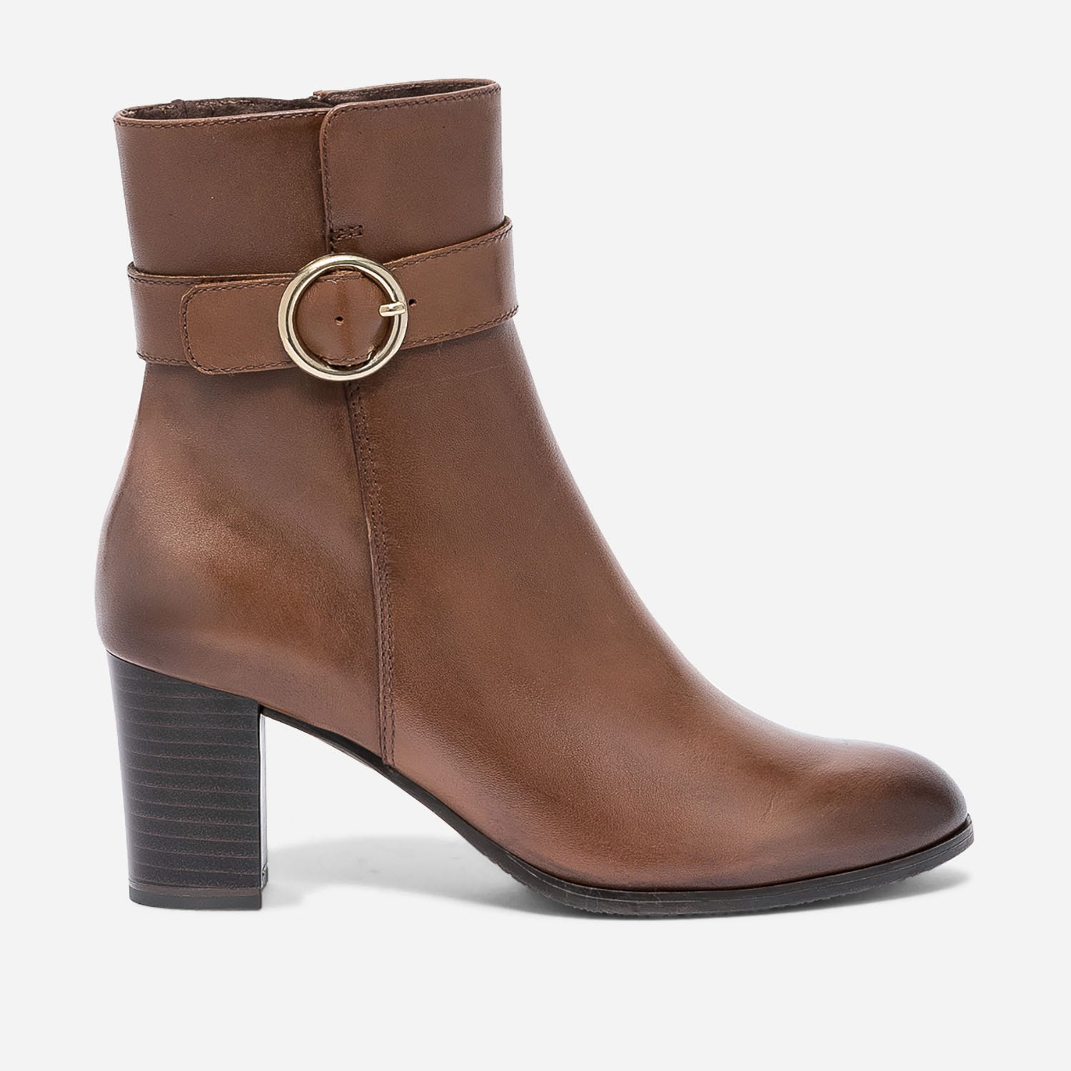 Boots CAPRICE cognac en cuir à talon