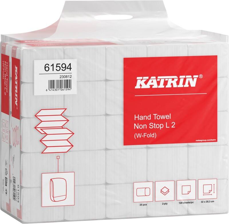 Katrin Classic Falthandtuch M-Falz Weiß 2-lagig 61594 25 Stück á 120 Blatt