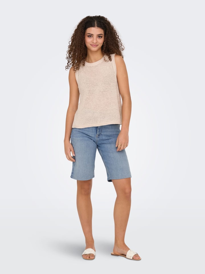 ONLY Denim-Jeansshorts mit Taschen und Gürtelschlaufen in Hellblau günstig kaufen
