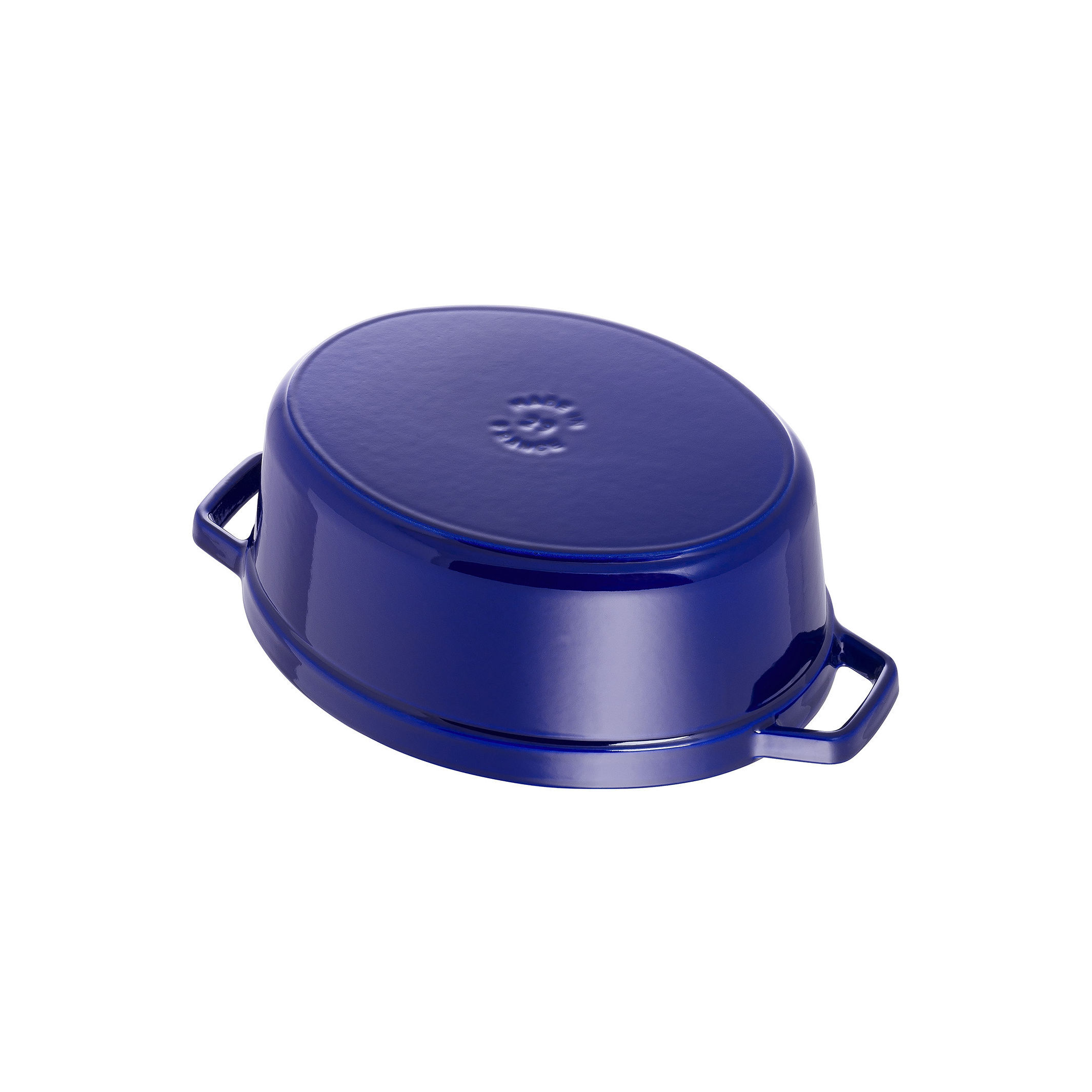 Cocotte 29 cm, oval, Dunkelblau, Gusseisen