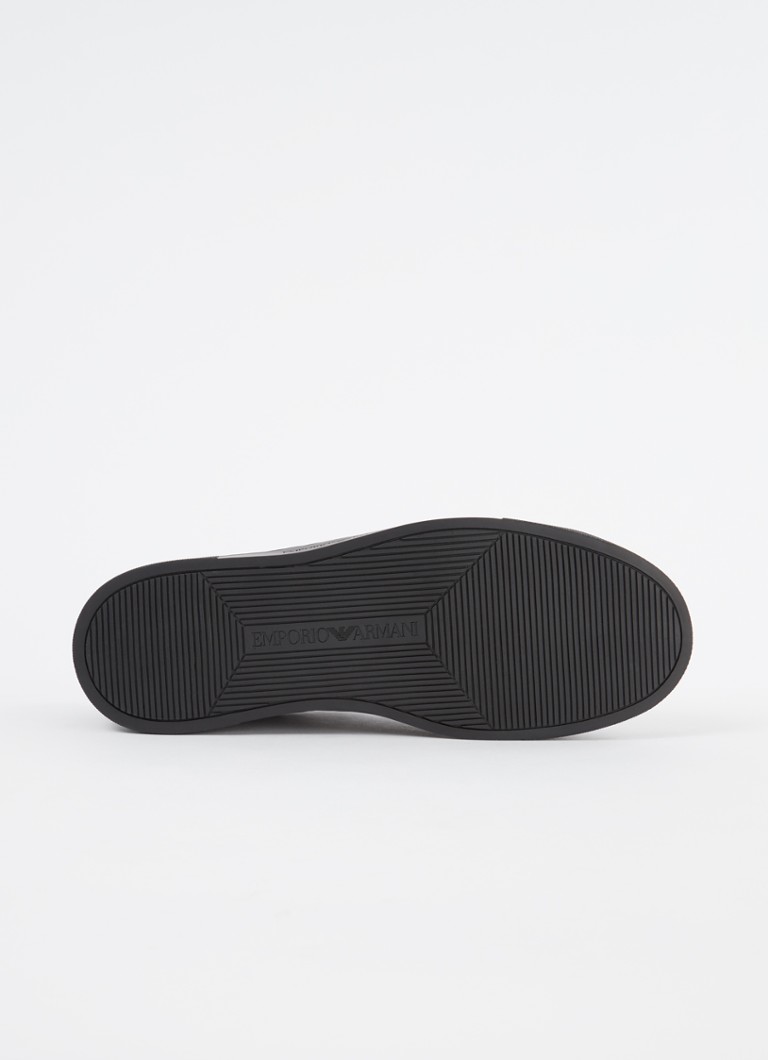 Skórzane trampki Emporio Armani z nadrukowanym logo