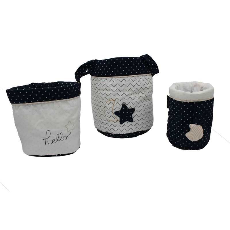 Lot de 3 panières gigognes Hello