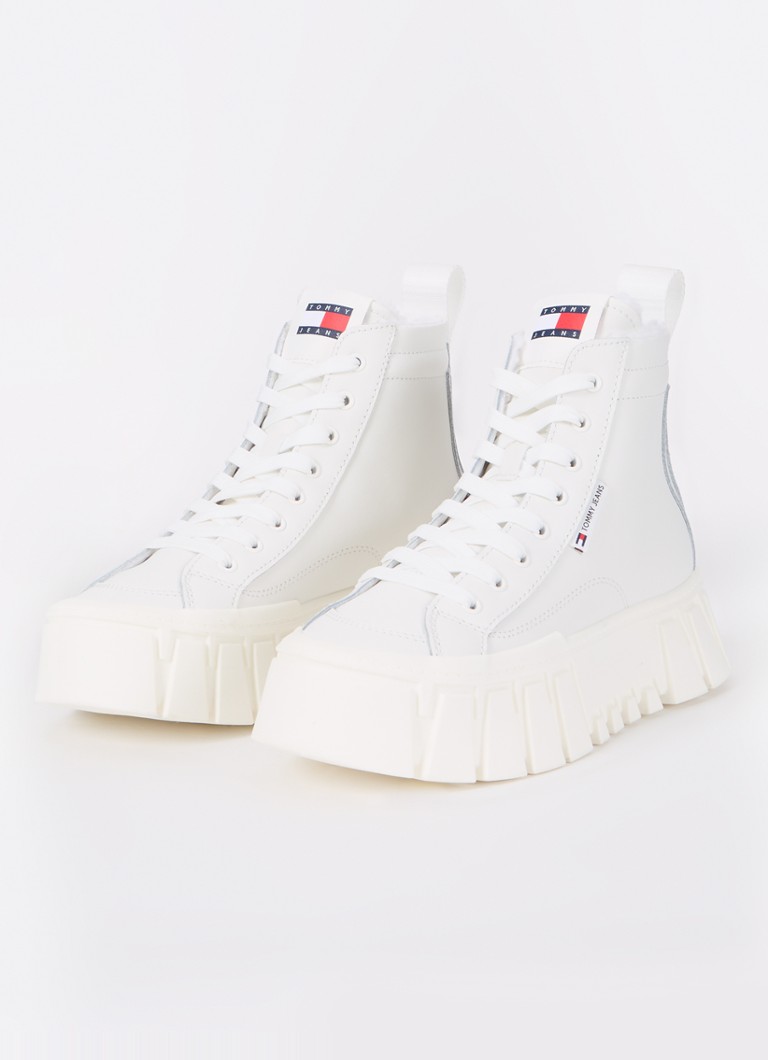 Teniși cu platformă din piele Tommy Hilfiger