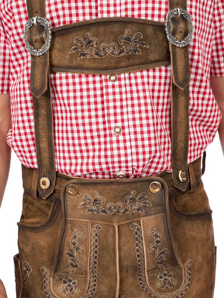 Gwandler Lederhose LUDWIG-gespeckt in braun günstig kaufen