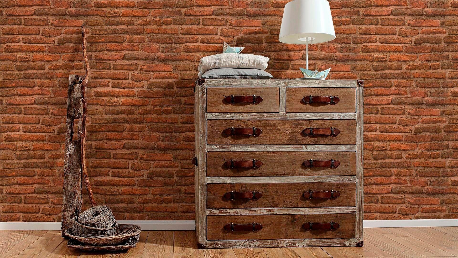 living walls Vliestapete Best of Wood`n Stone 2nd Edition, Steinoptik, Struktur Tapete Stein