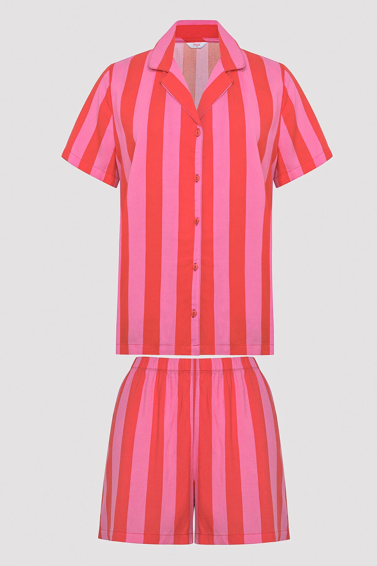 Penti  Mehrfarbiges Pyjama-Set „For You“ mit Hemd-Shorts