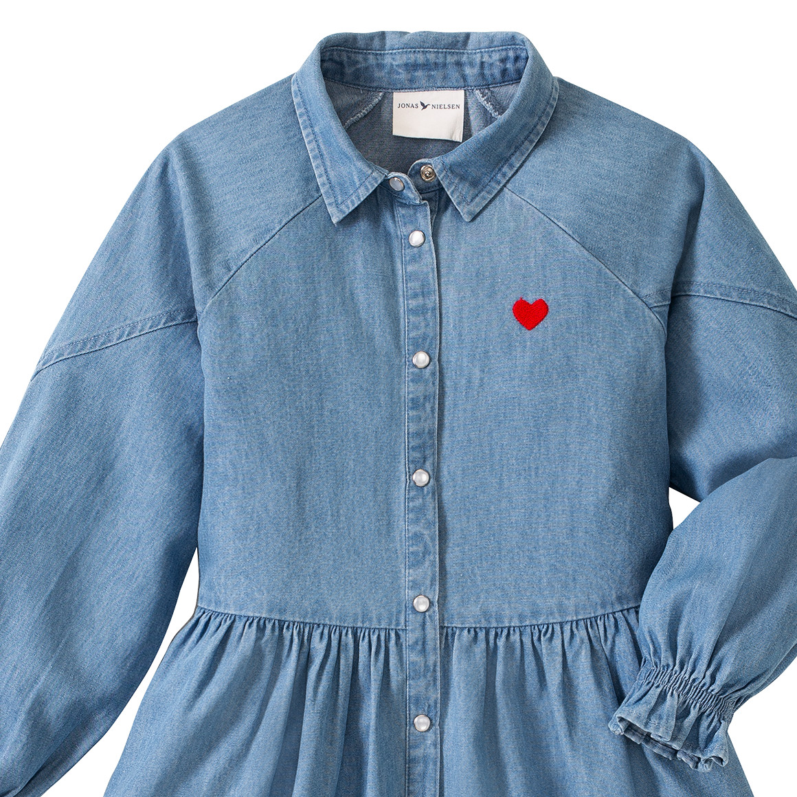 Mädchen Jeanskleid mit Knopfleiste