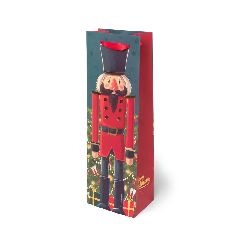 Bolsa de regalo navideña para botellas