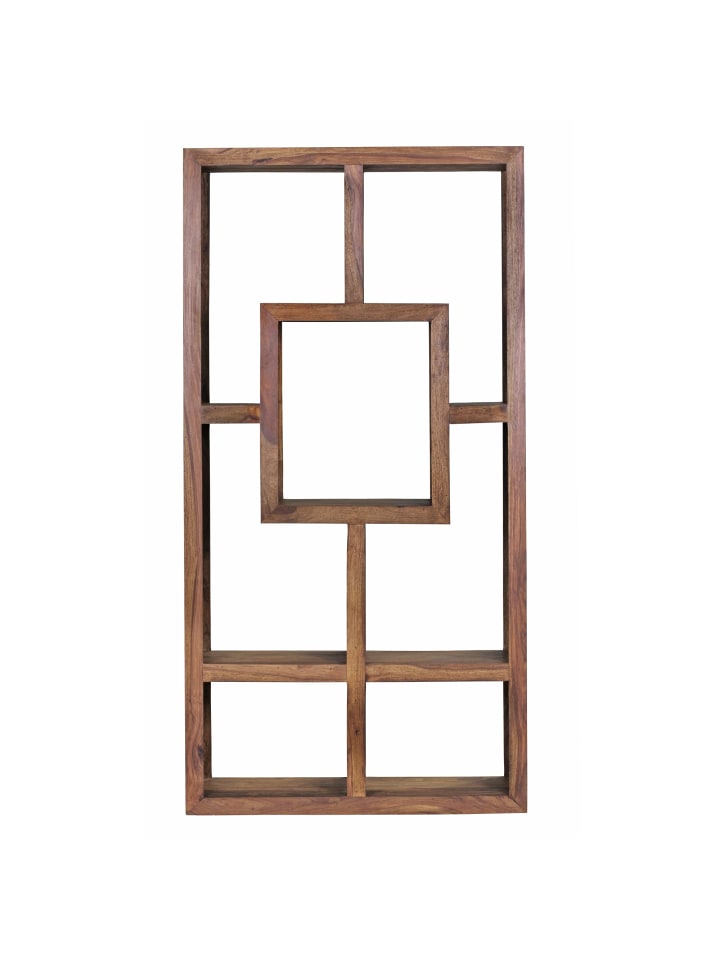 KADIMA DESIGN Bücherregal MUMBAI Massiv-Holz 90 x 180 cm Wohnzimmer-Regal günstig kaufen onesize