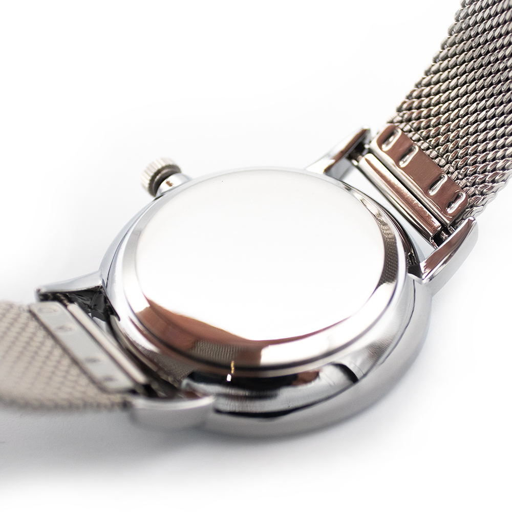 Damen-Armbanduhr LOGO Edelstahl silber