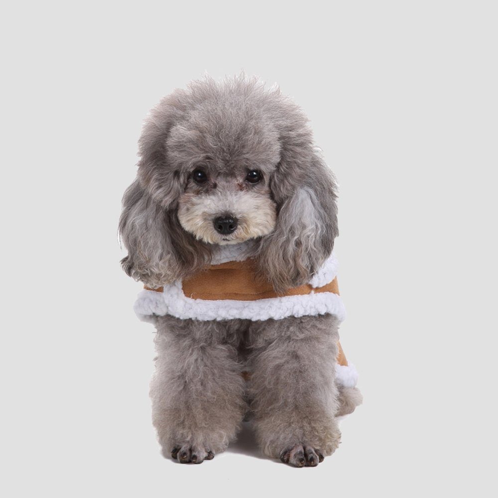 LAPA HOME Hundemantel Hundejacke Cord Winterjacke für Hunde Fleece Haustiermantel, mit Pelzkrage, Wärme, Winddicht