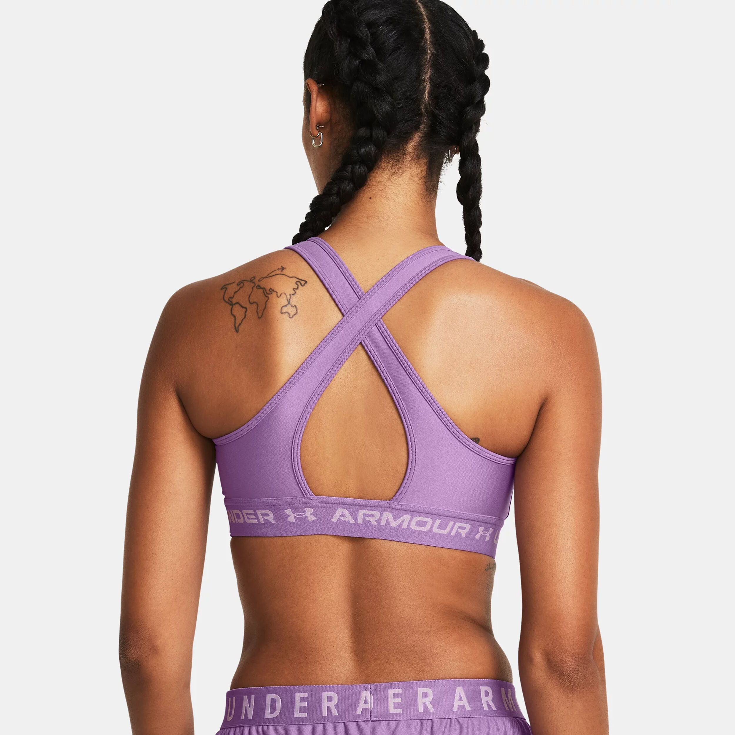 Crossback Mid Sport-BH Damen - Lila