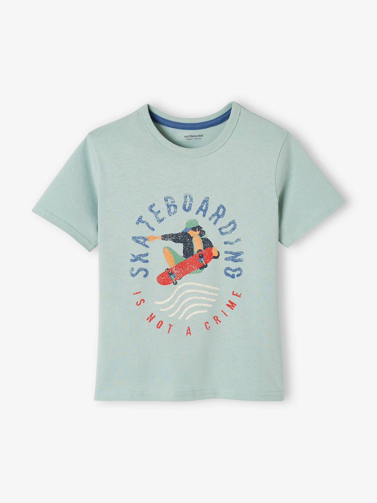 T-shirt motifs graphiques garçon manches courtes ecru