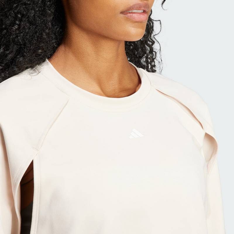 adidas Power AEROREADY Crop Cover-Up Sweatshirt Langarmshirt Damen