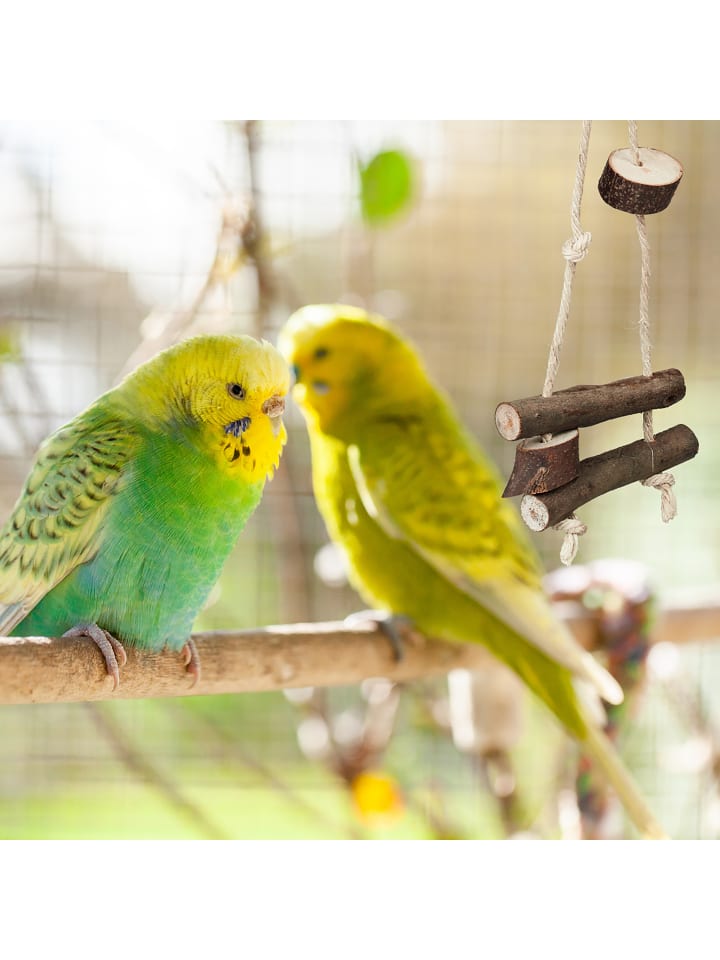 relaxdays 9-tlg. Vogelspielzeug in Natur günstig kaufen onesize