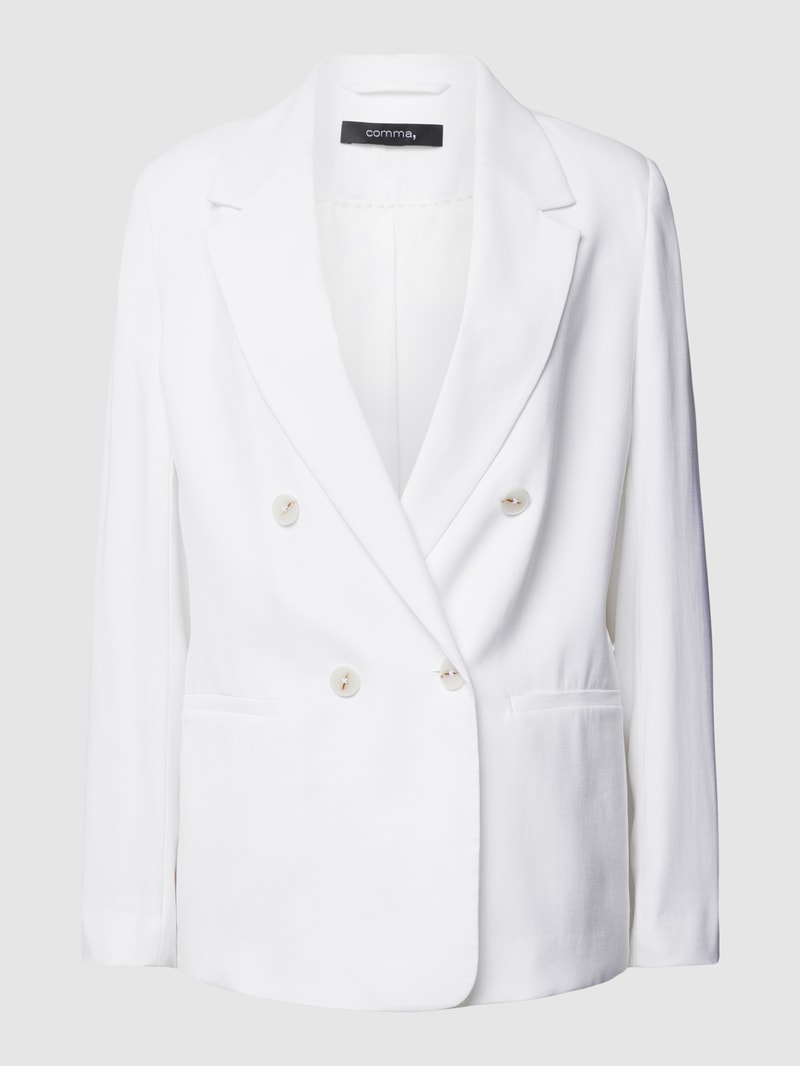 Blazer mit Leistentaschen in weiß