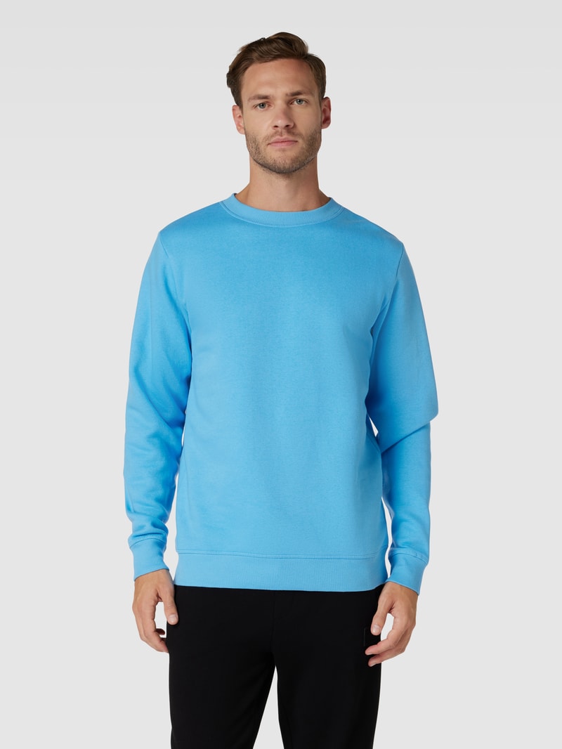 Sweatshirt mit Rundhalsausschnitt Modell 'TILO' in blau