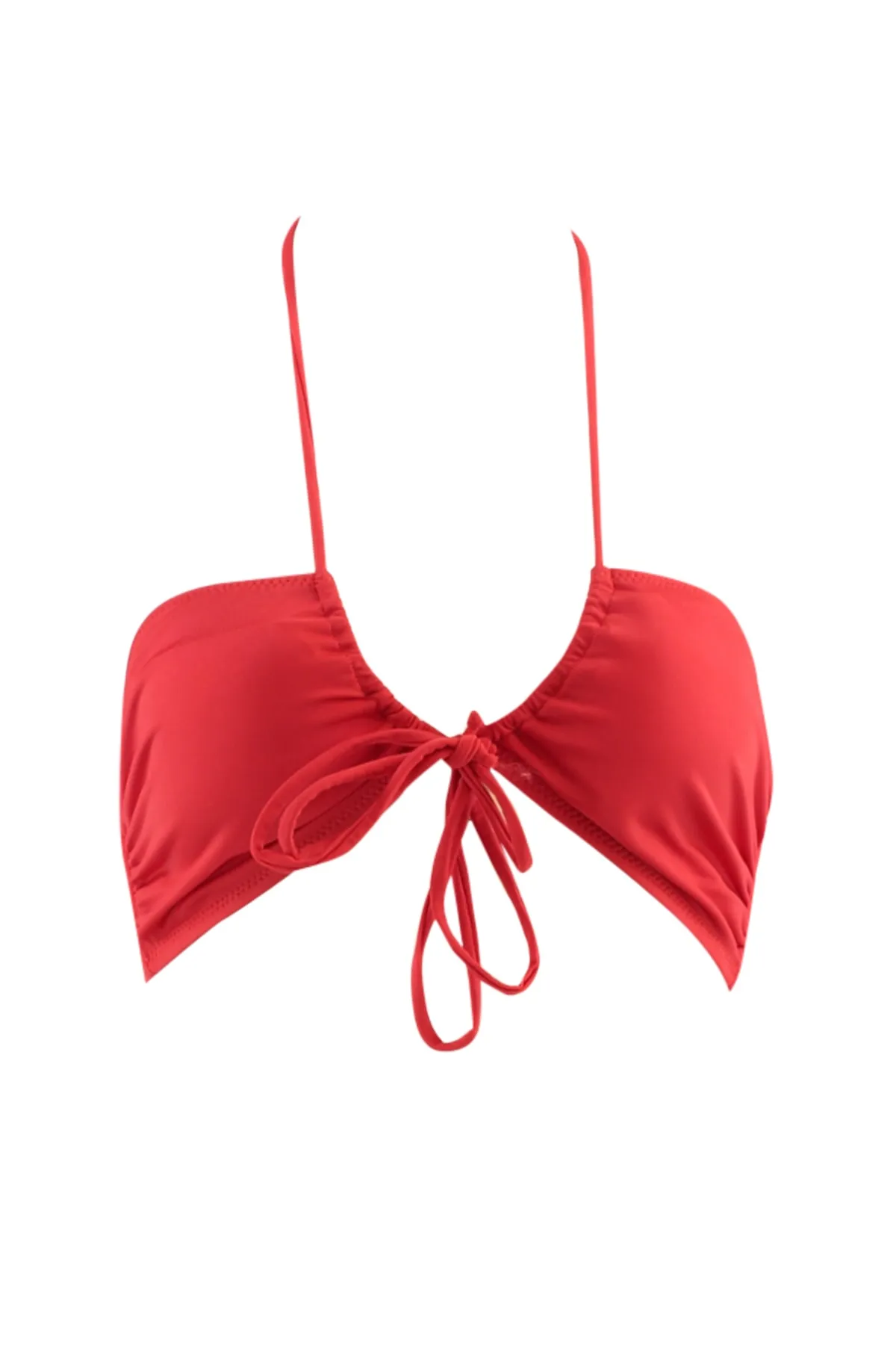 Trendyol Collection  Rotes Bikinioberteil mit Bindedetail TBESS21BU0411