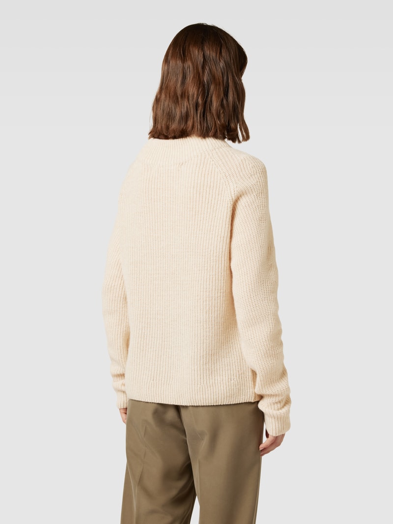 Strickpullover mit Rundhalsausschnitt in sand