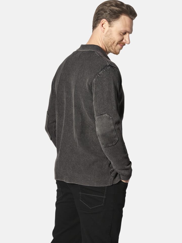Jan Vanderstorm Strickjacke SIGURDULFAR in schwarz günstig kaufen