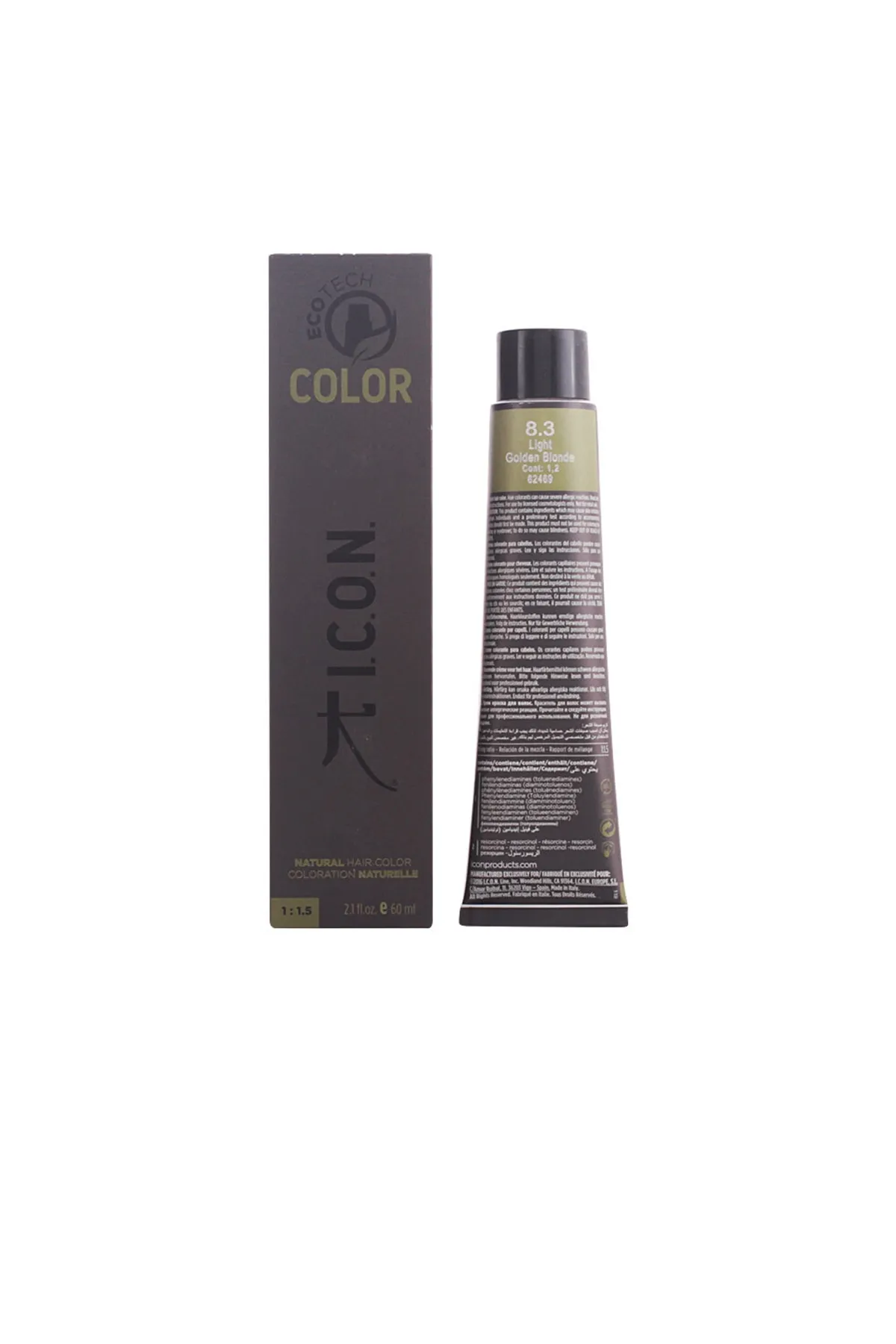 I.c.o.n.  Ecotech Color Naturfarbe Nr. 8.3 Helles Goldblond, 60 ml