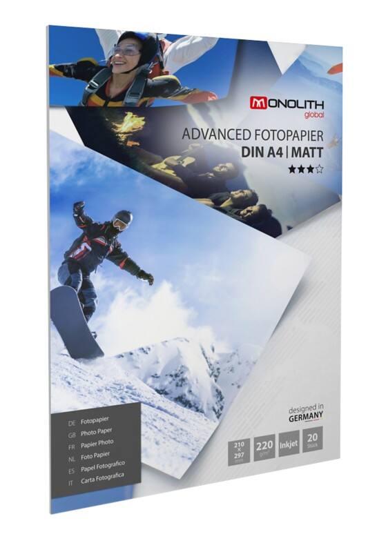 Monolith Fotopapier Matt DIN A4 220 g/m² Weiß 20 Blatt